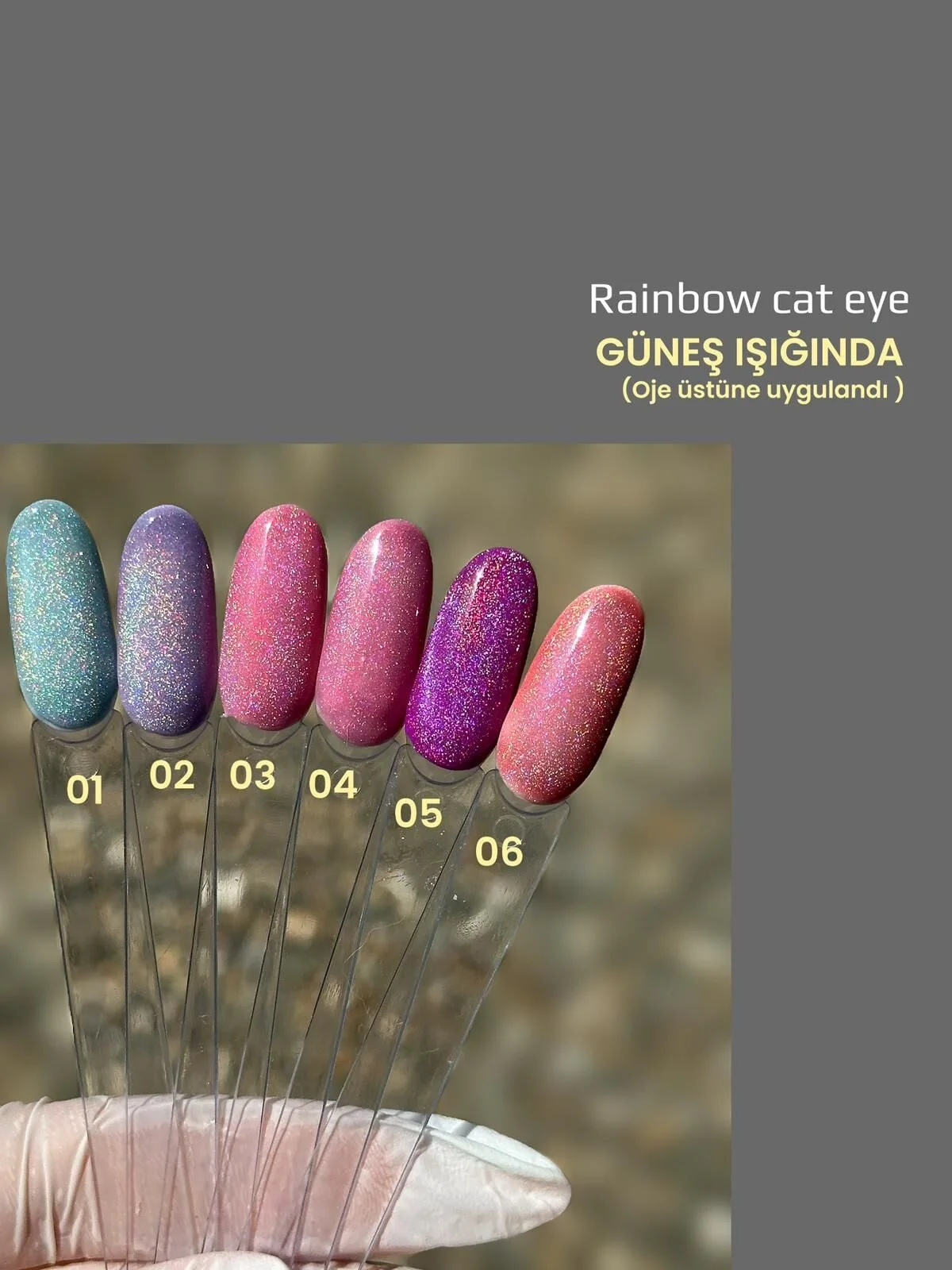 RAINBOW CAT EYE #004 (Holografik Cat Eye Oje)-13ML
